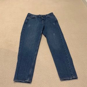 Topshop hi-rise blue mom jeans